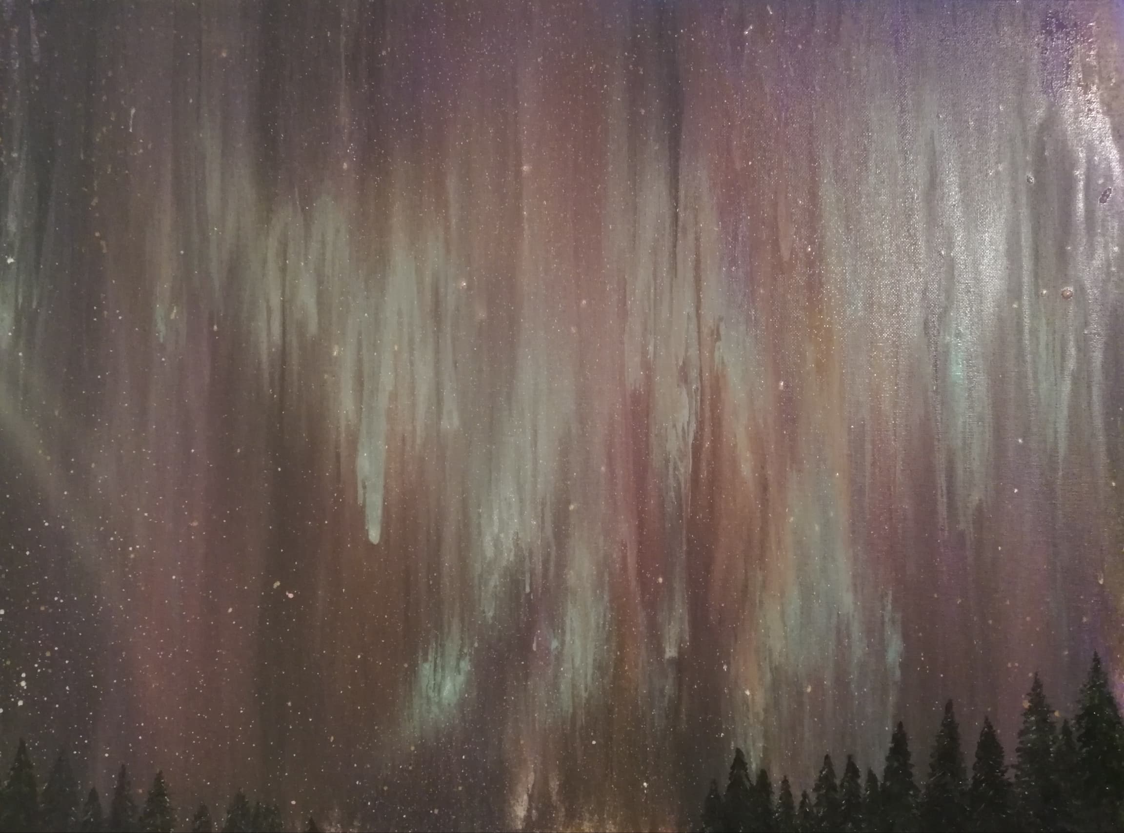 A First Aurora — acrylic on canvas by Haykal Khalil