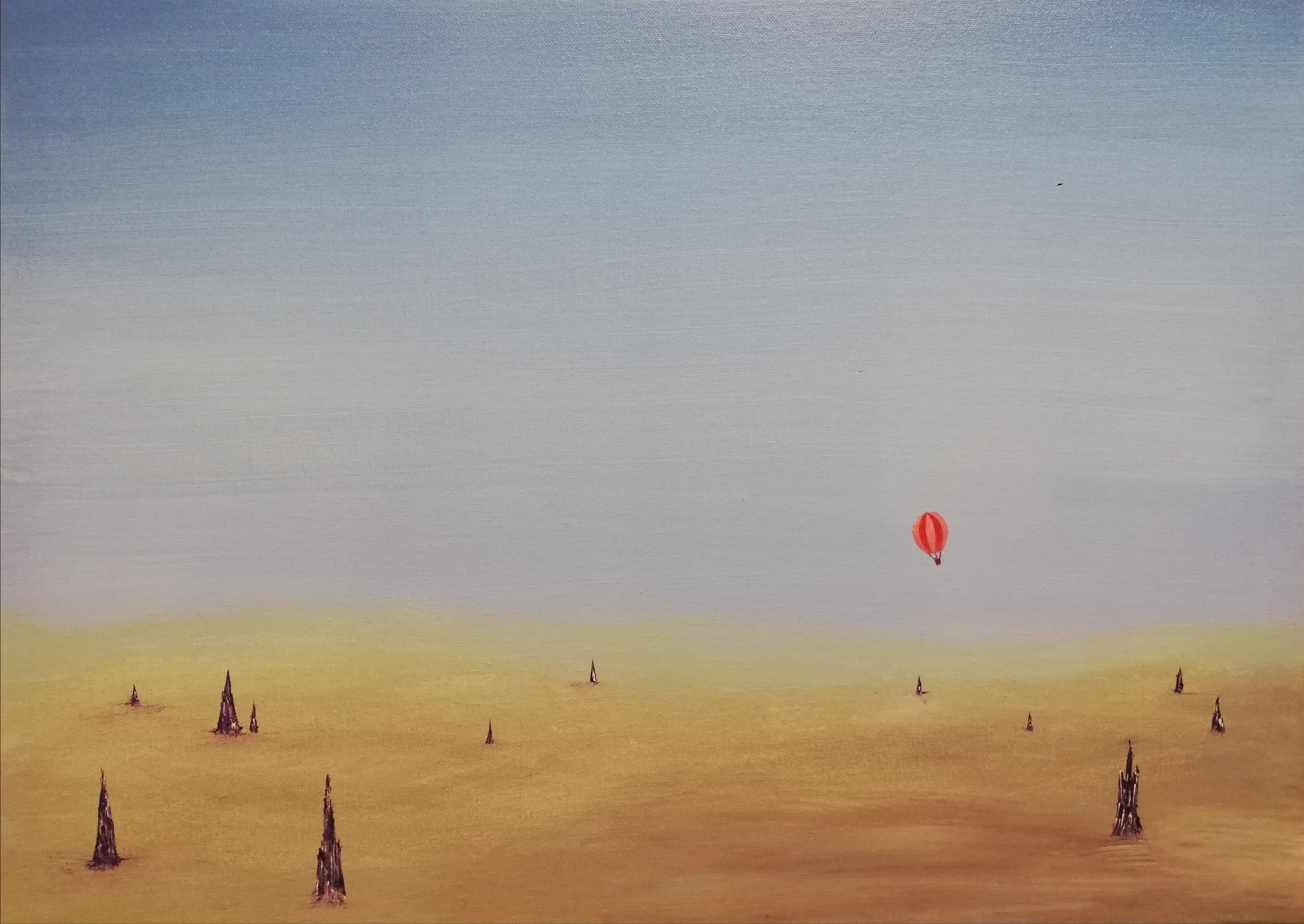 The Search — acrylic on canvas by Haykal Khalil
