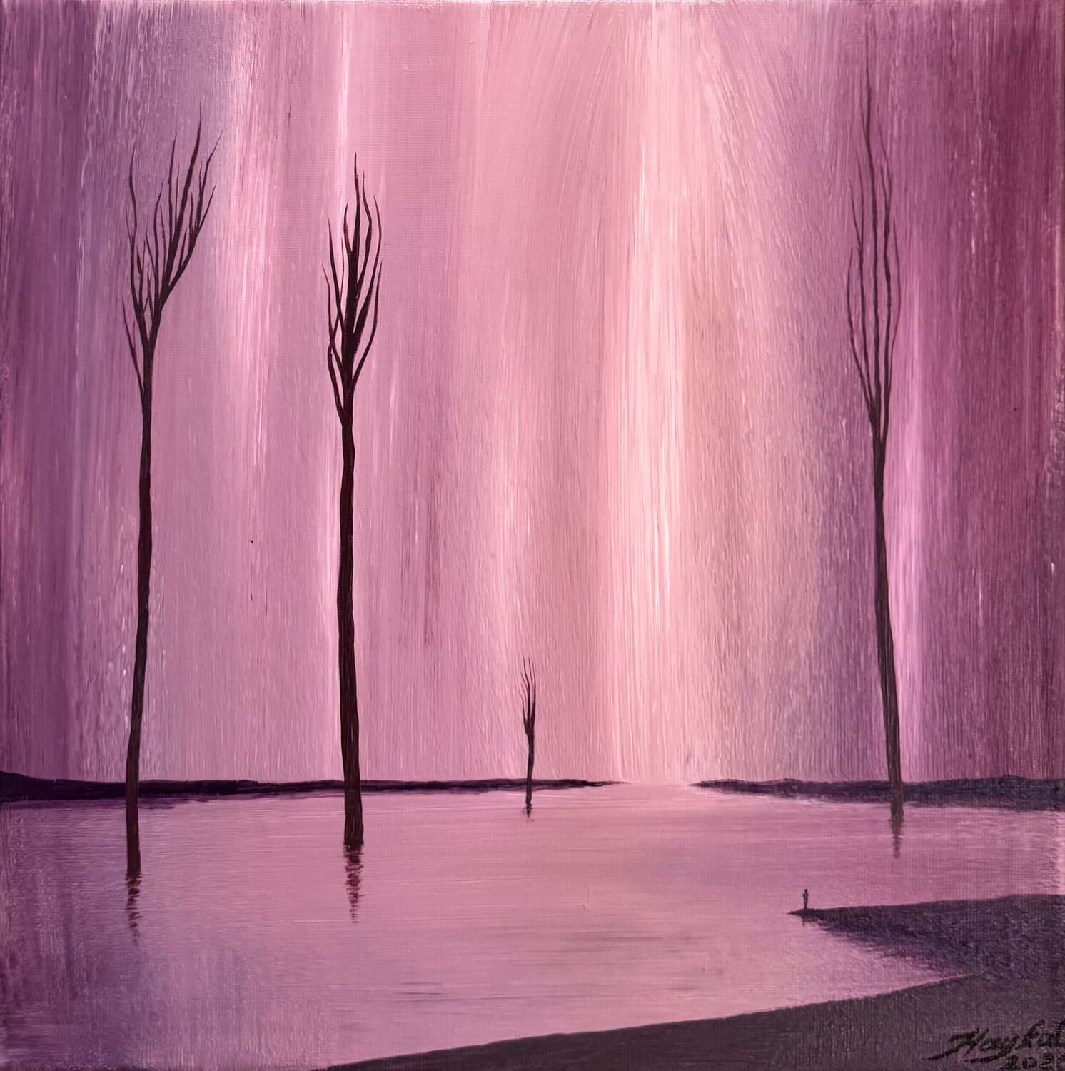 The Watcher — acrylic on canvas by Haykal Khalil
