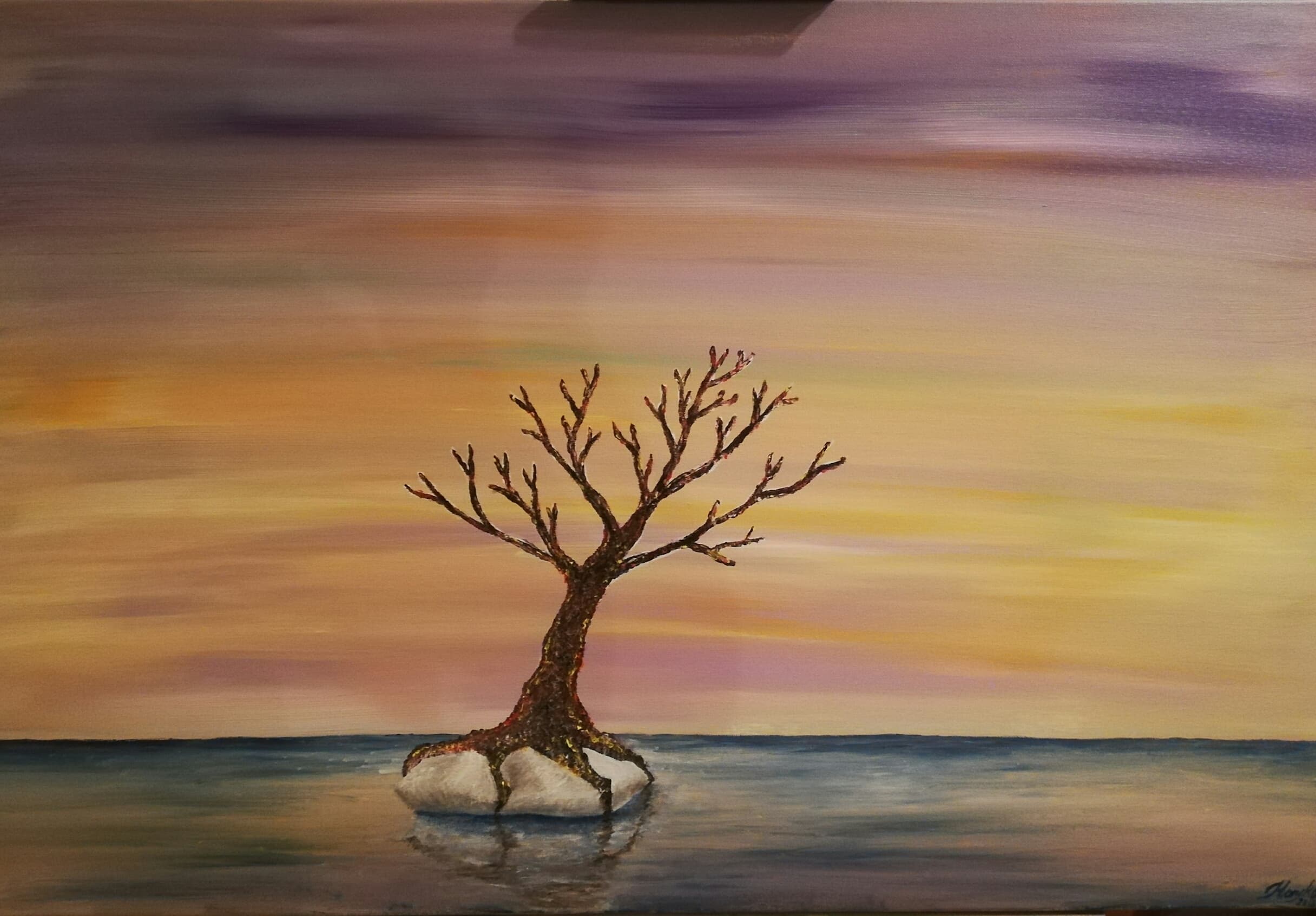 Untitled — acrylic on canvas by Haykal Khalil